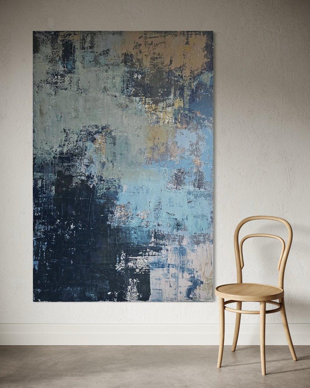 Didelis abstraktus paveikslas „Planet Earth“ 180×120 cm