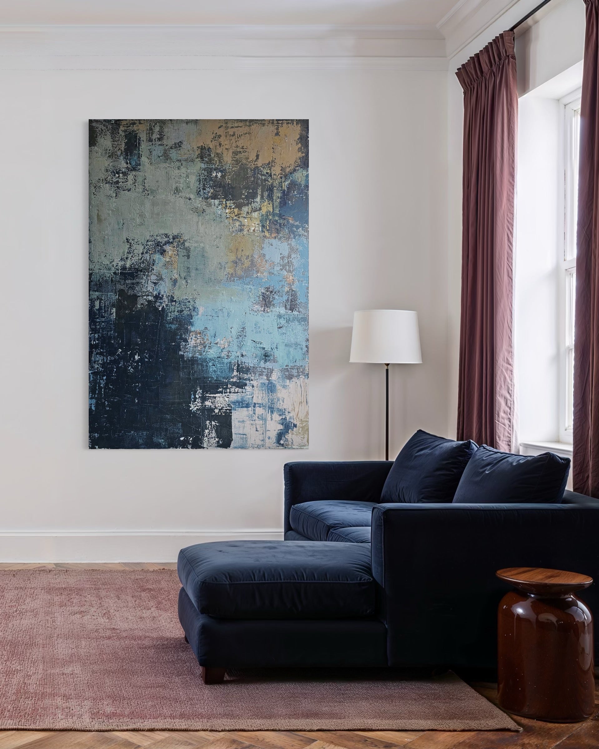 Didelis abstraktus paveikslas „Planet Earth“ 180×120 cm