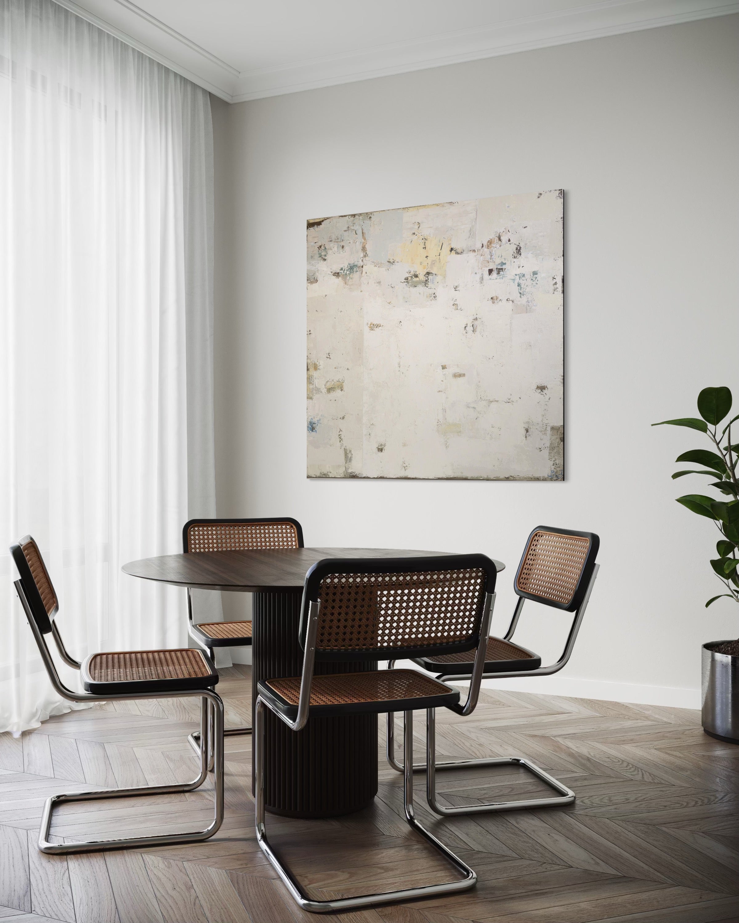 Didelis abstraktus paveikslas - „Summer Season“. 130×130 cm