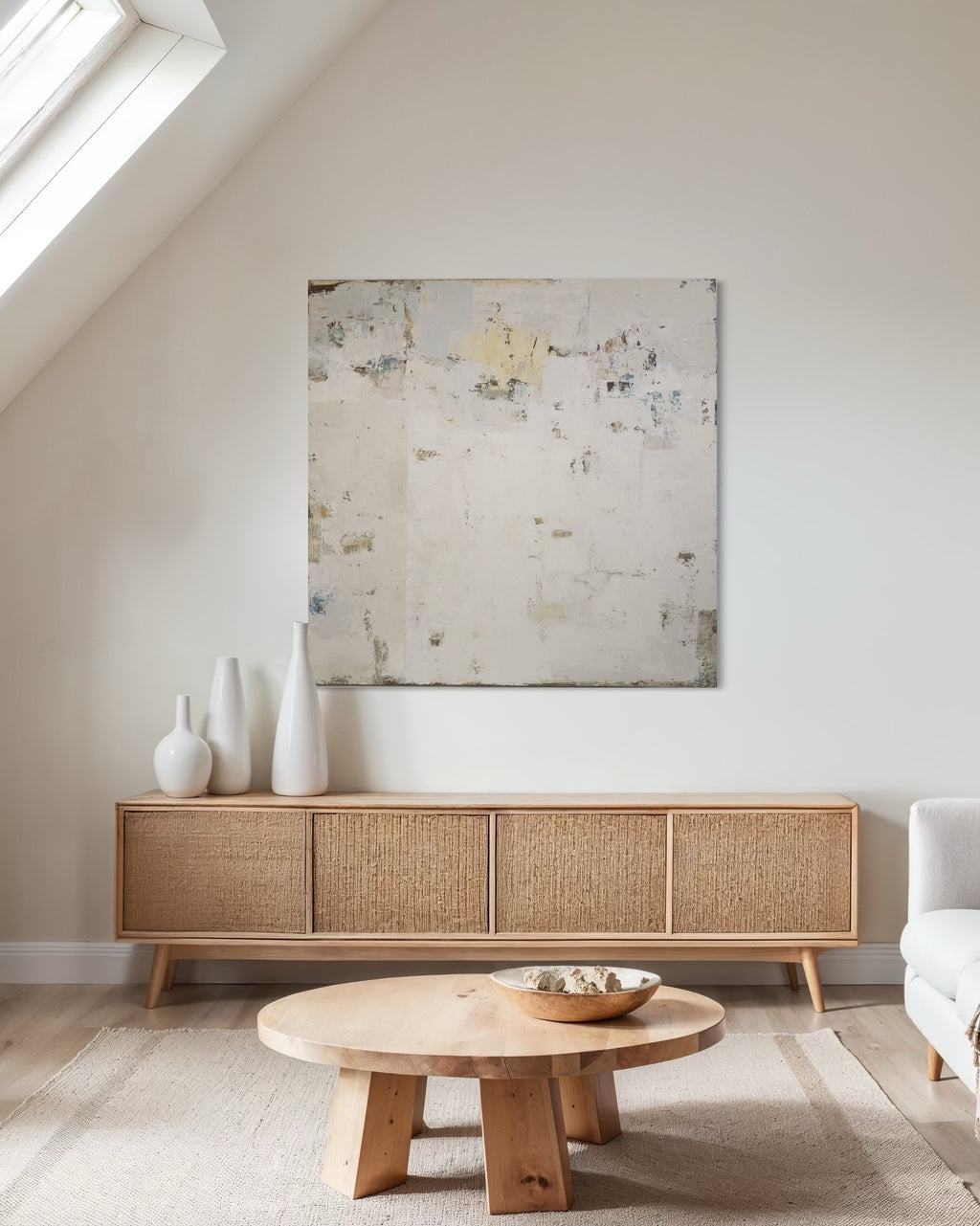 Didelis abstraktus paveikslas - „Summer Season“. 130×130 cm