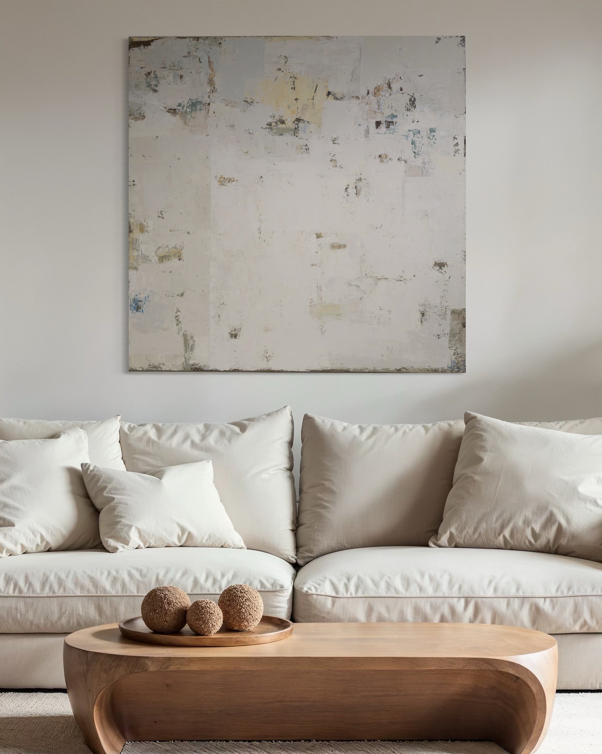 Didelis abstraktus paveikslas - „Summer Season“. 130×130 cm