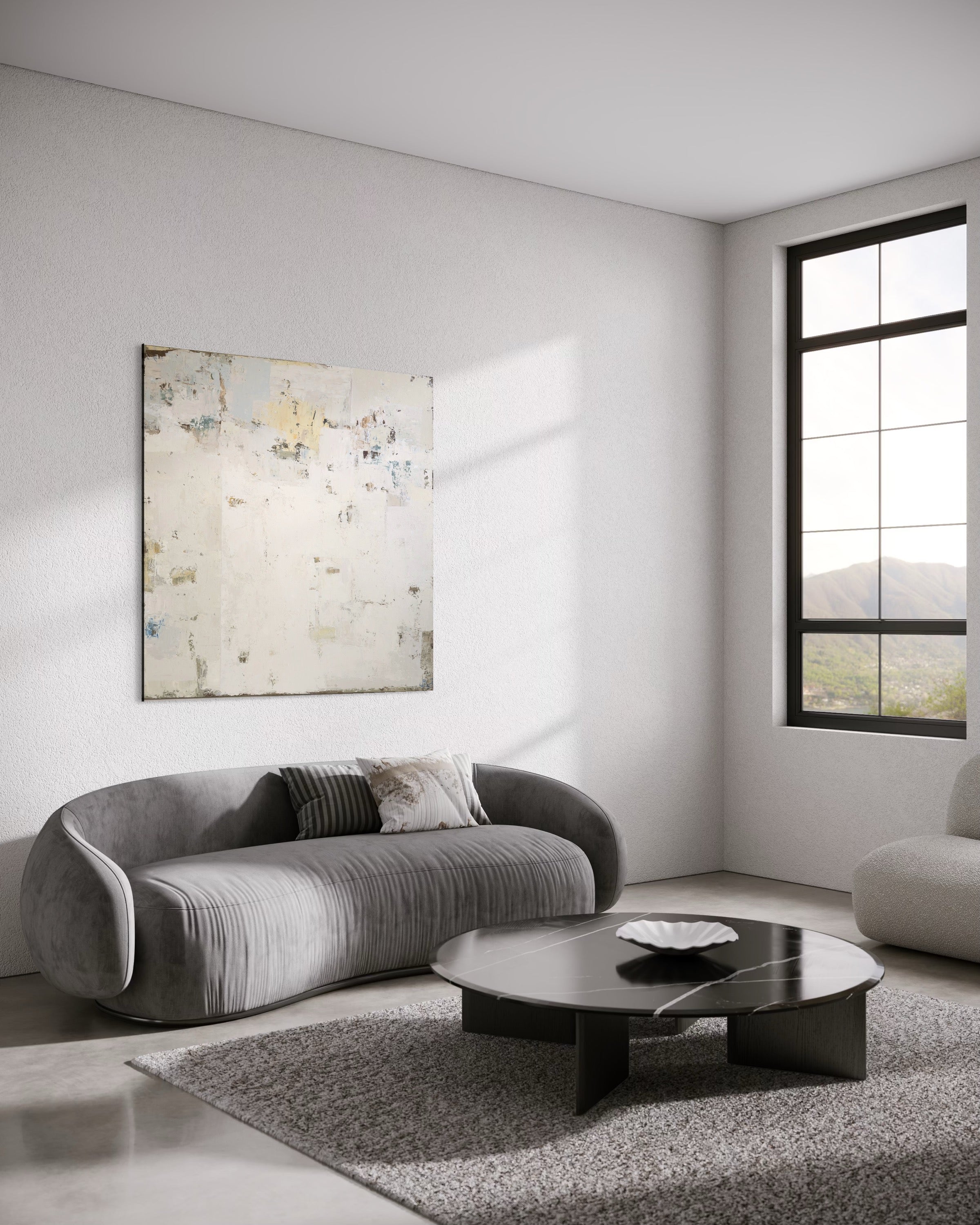 Didelis abstraktus paveikslas - „Summer Season“. 130×130 cm