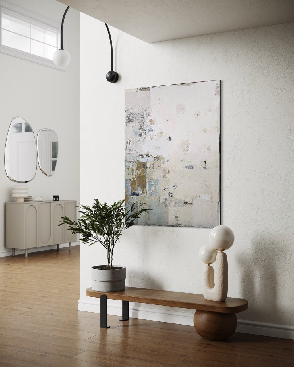 Abstraktus paveikslas -„Fade series VIII“ . 120x90 cm