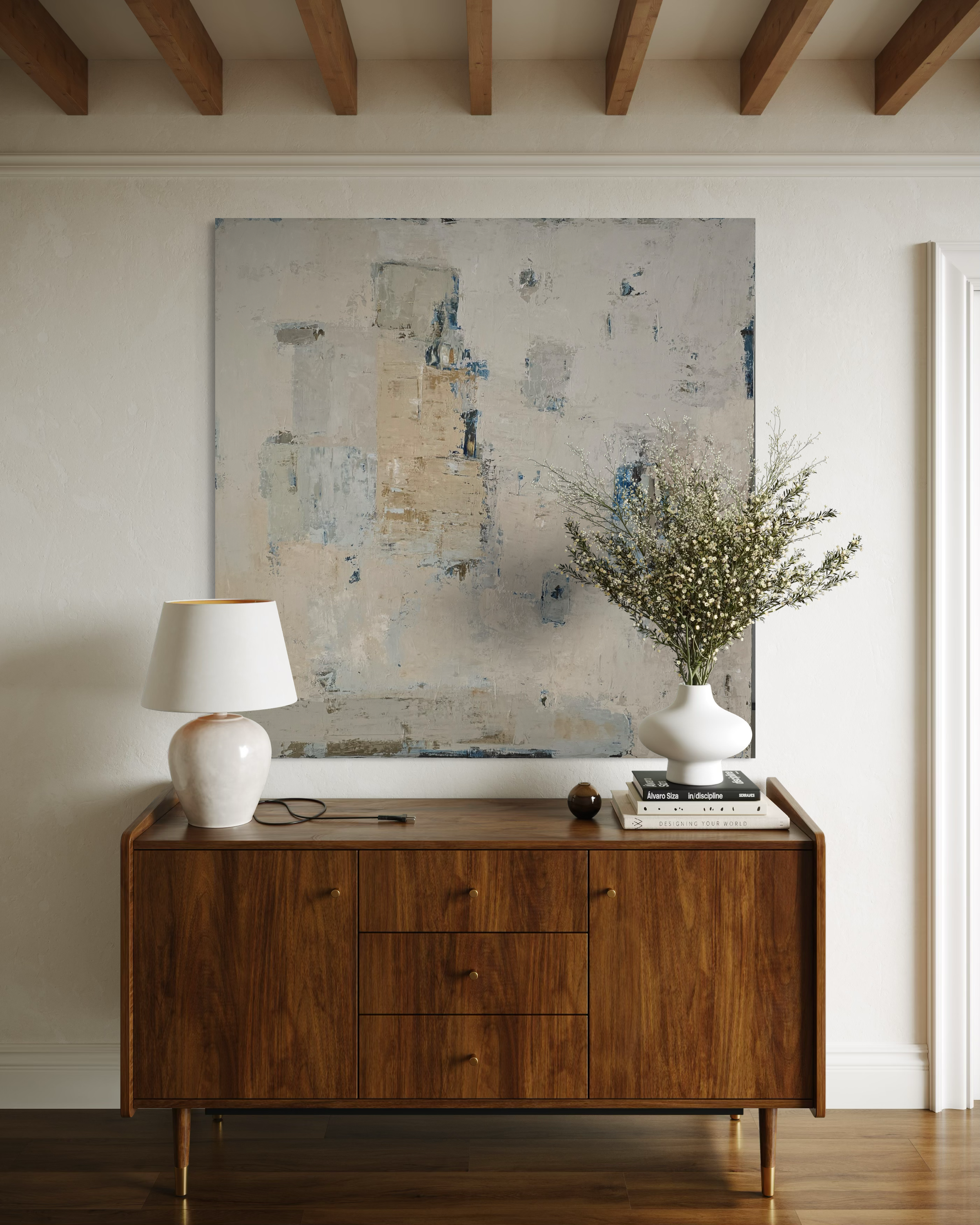 Abstraktus paveikslas „Fade I“. 130×130 cm