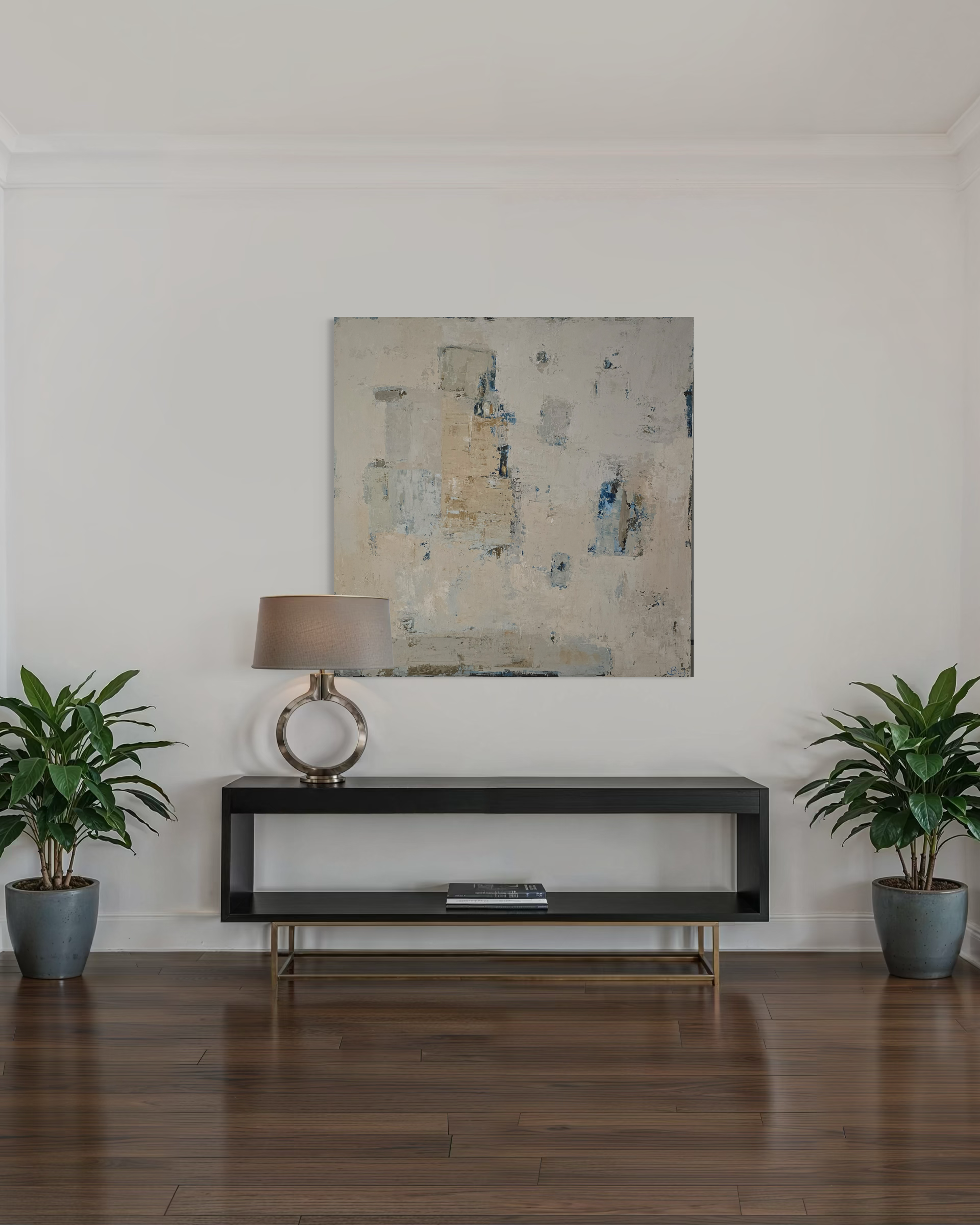 large abstract neutral wall art modern interior BIRUTE STUDIO