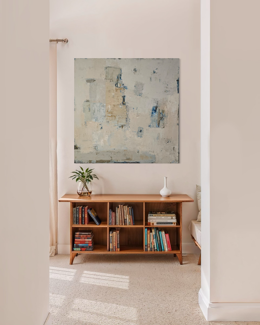 large abstract neutral wall art modern interior BIRUTE STUDIO