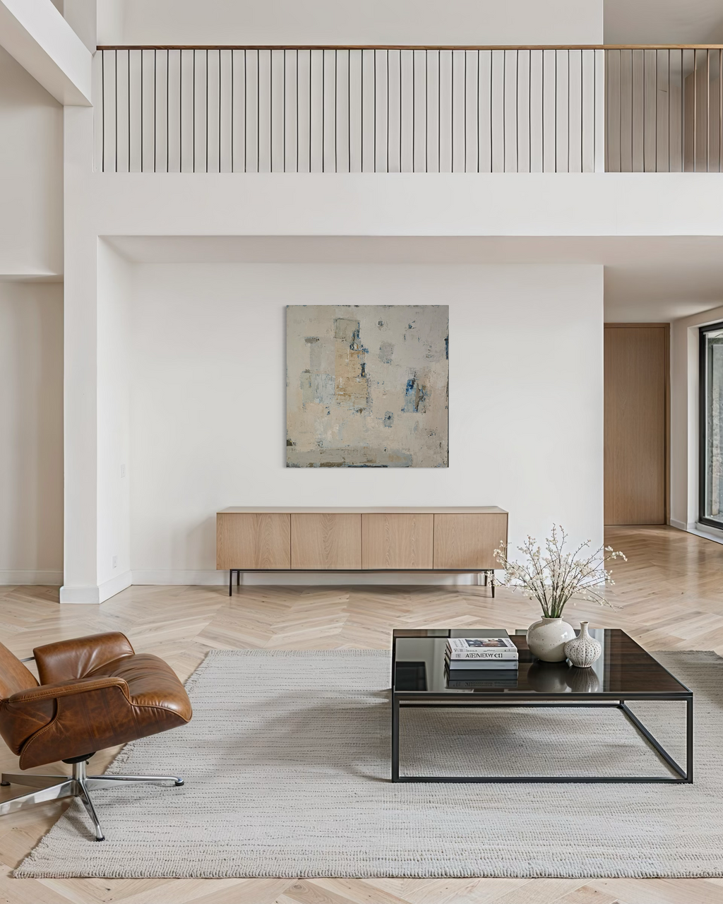 large abstract neutral wall art modern interior BIRUTE STUDIO