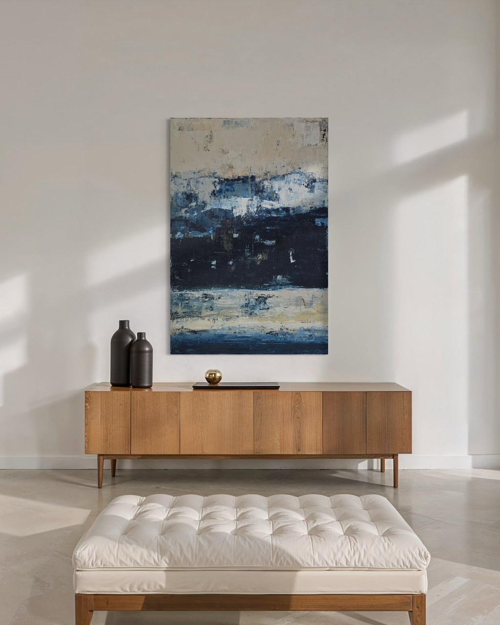 large abstract neutral wall art modern interior BIRUTE STUDIO