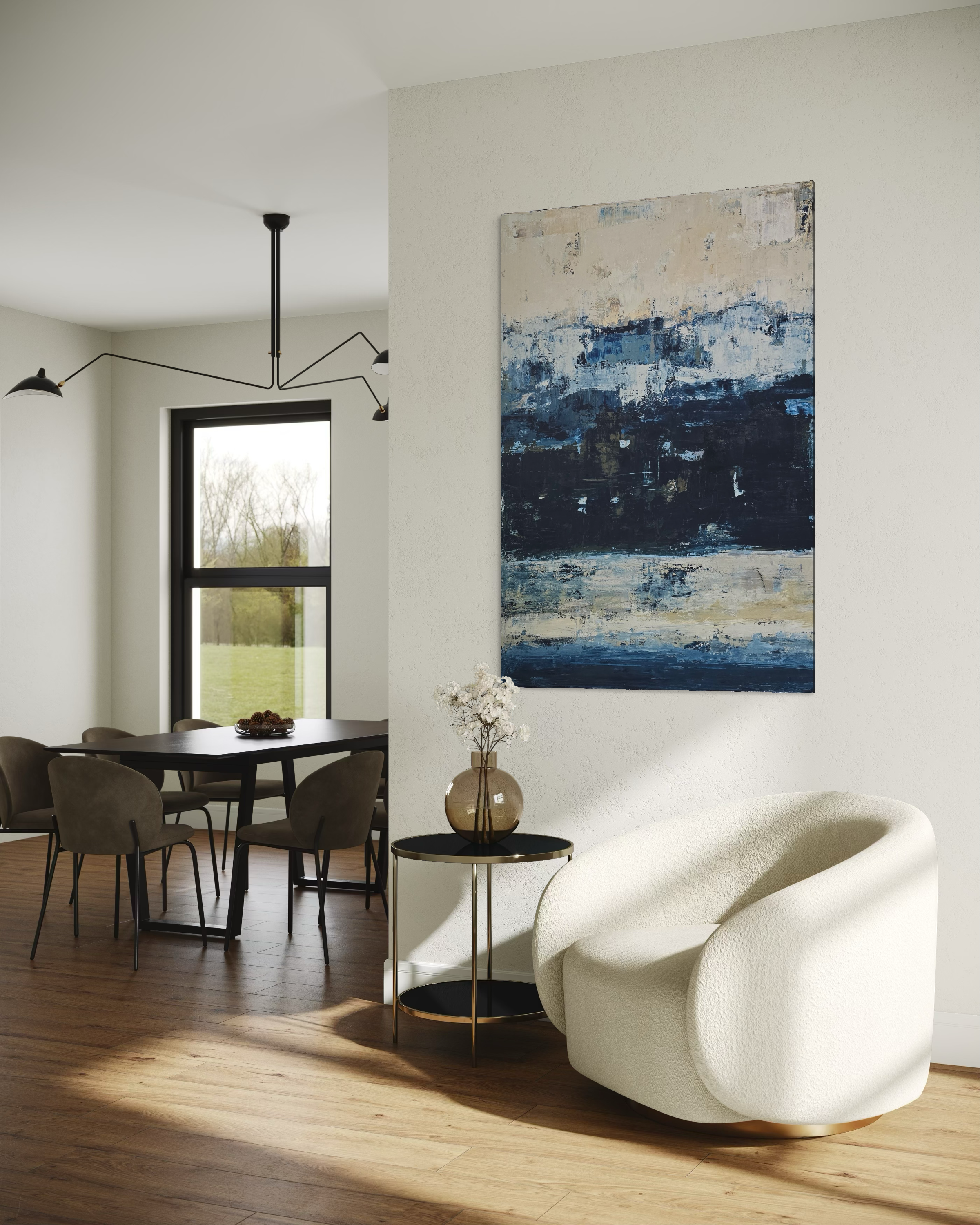 abstract painting minimalist interior wall art BIRUTE STUDIO