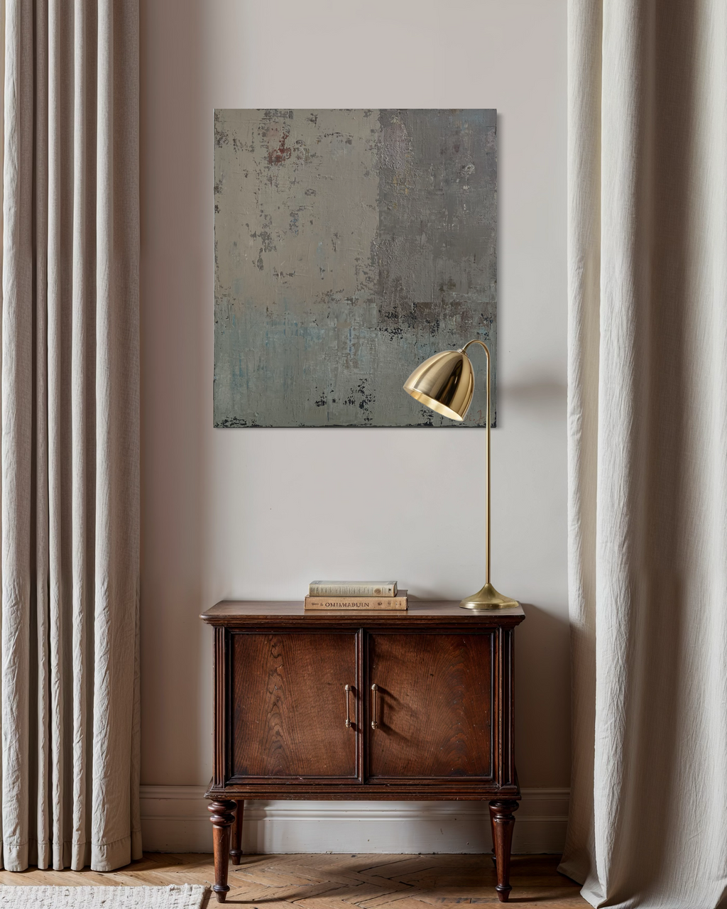 Abstraktus paveikslas - „Winter Ashberry“. 90x80 cm