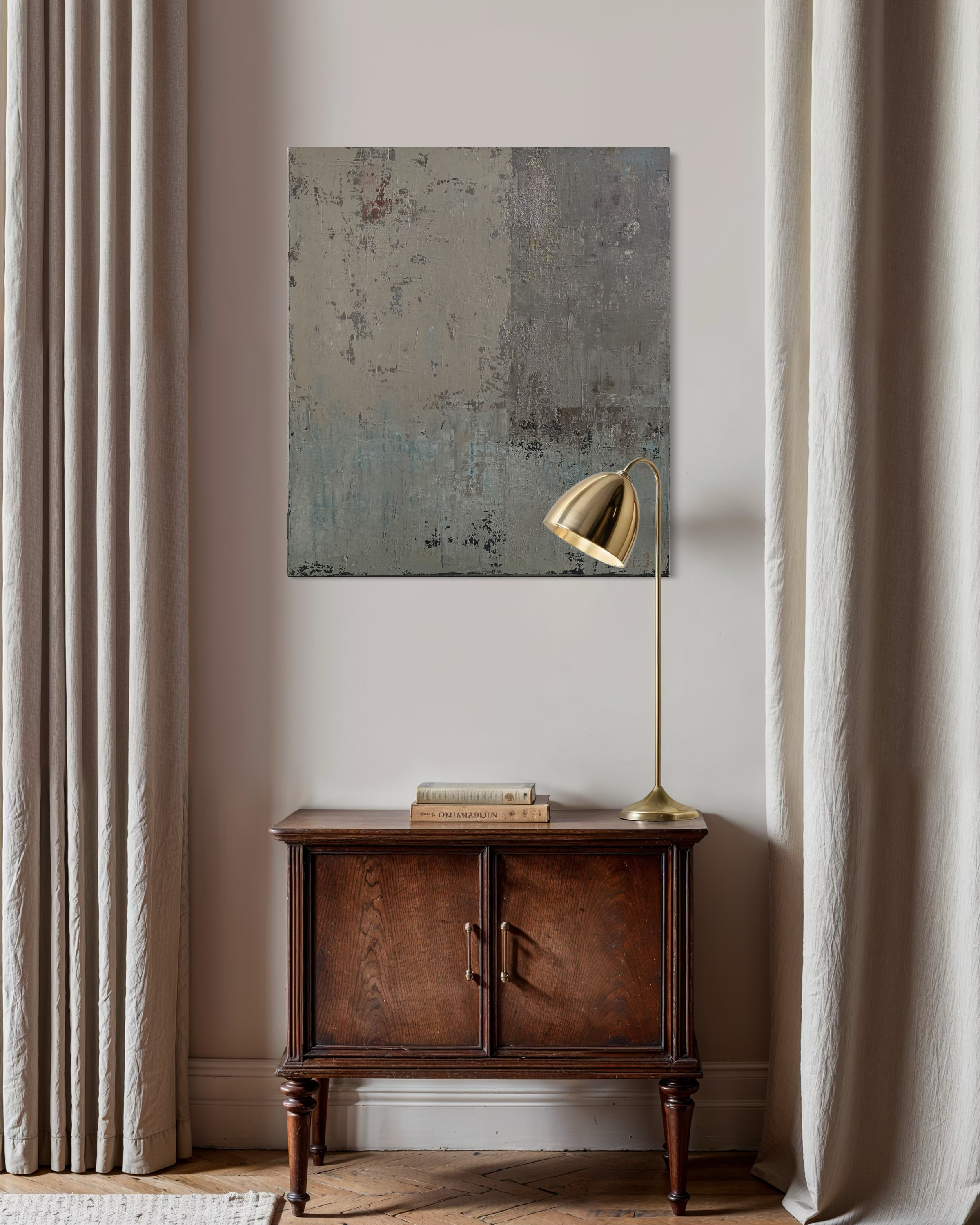 Abstraktus paveikslas - „Winter Ashberry“. 90x80 cm