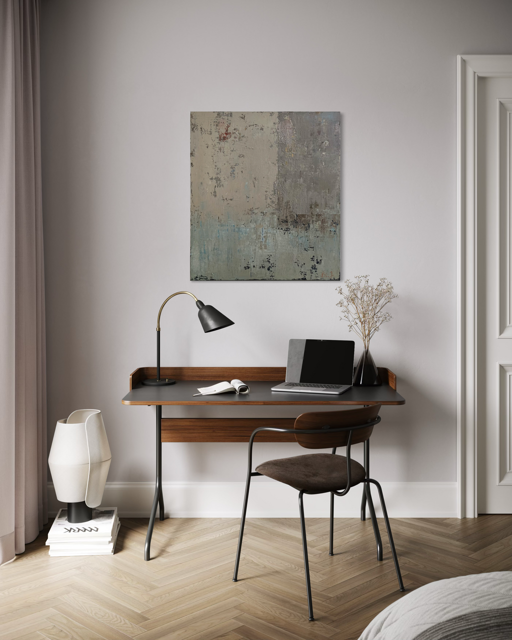 Abstraktus paveikslas - „Winter Ashberry“. 90x80 cm