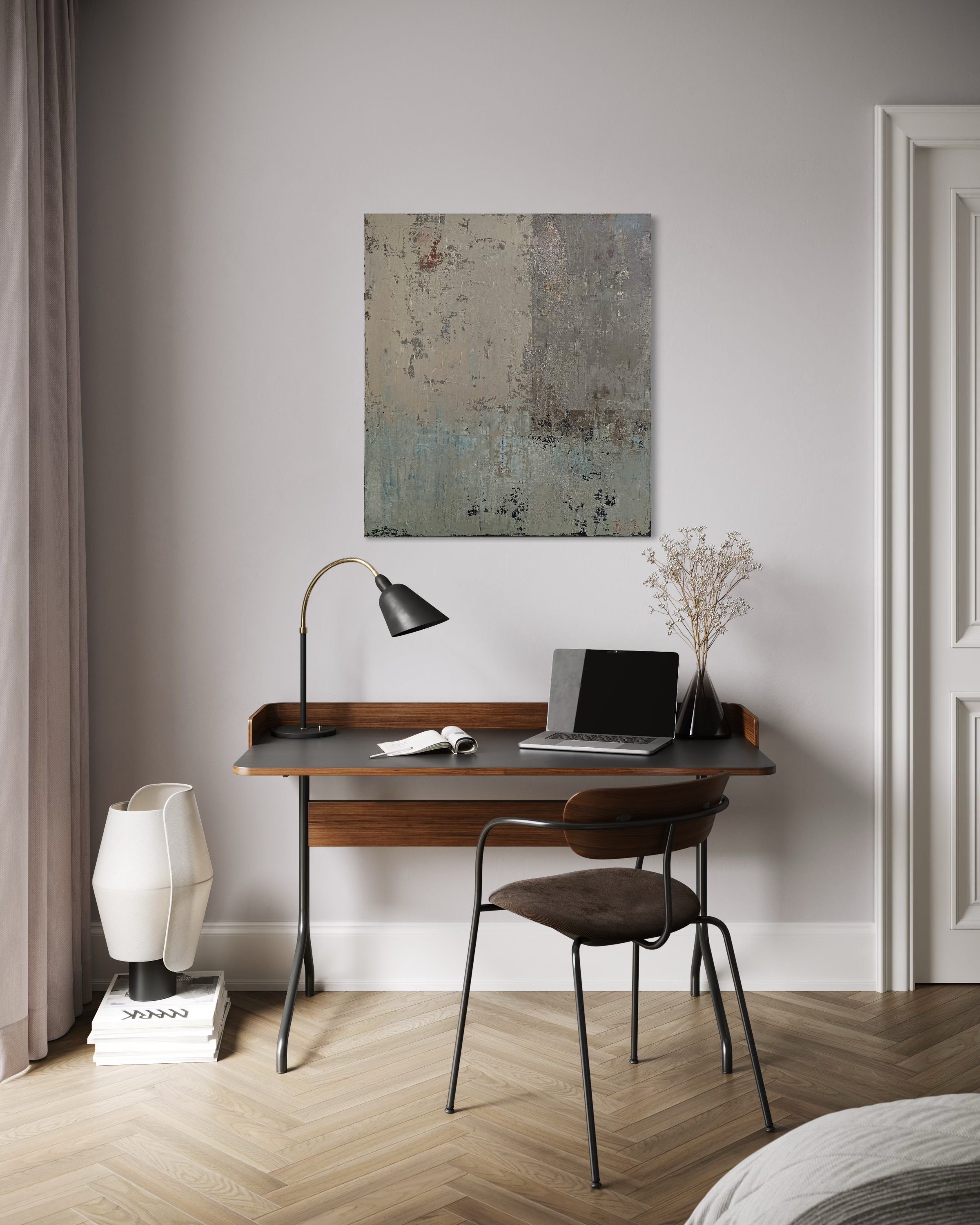 Abstraktus paveikslas - „Winter Ashberry“. 90x80 cm