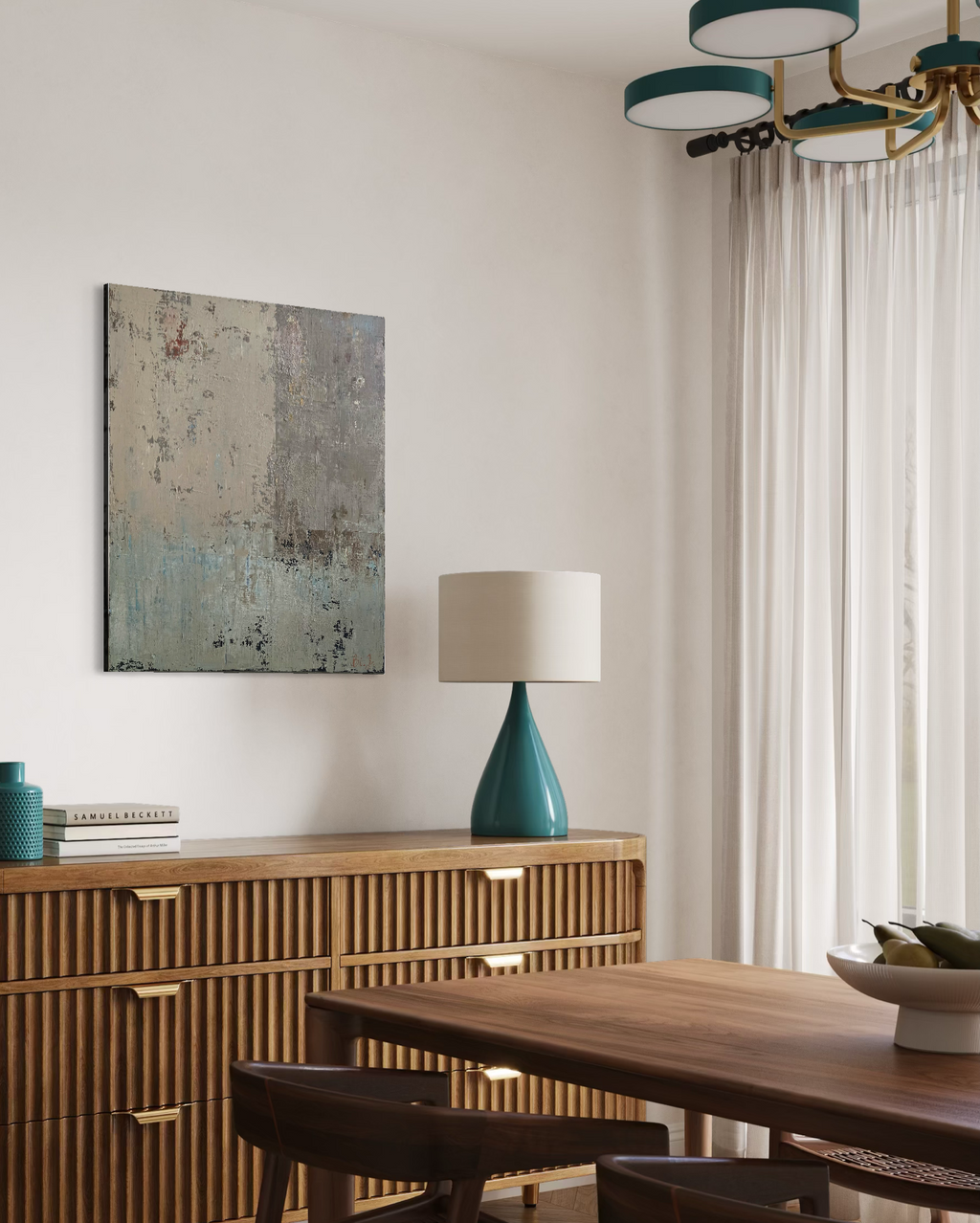 Abstraktus paveikslas - „Winter Ashberry“. 90x80 cm