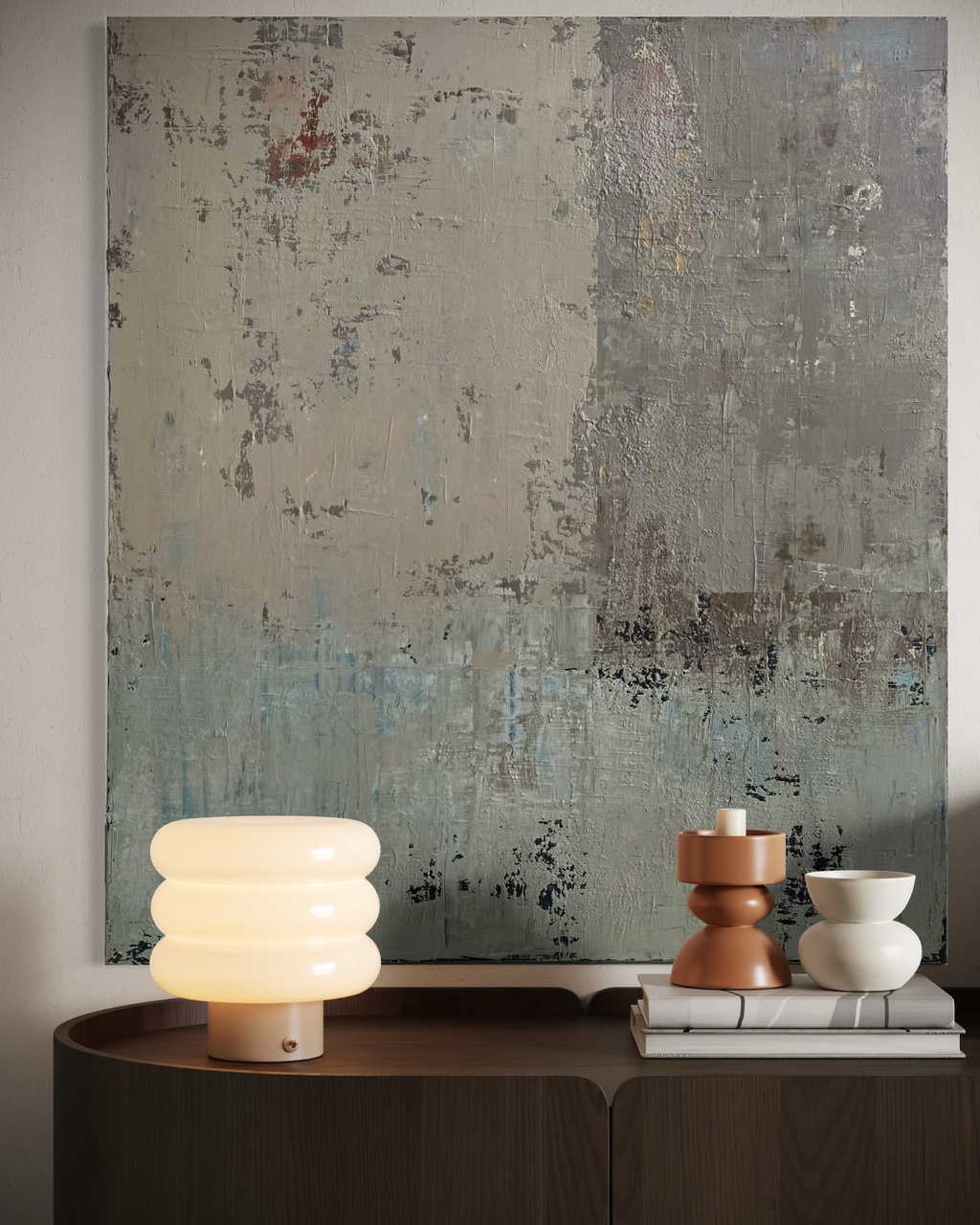 Abstraktus paveikslas - „Winter Ashberry“. 90x80 cm