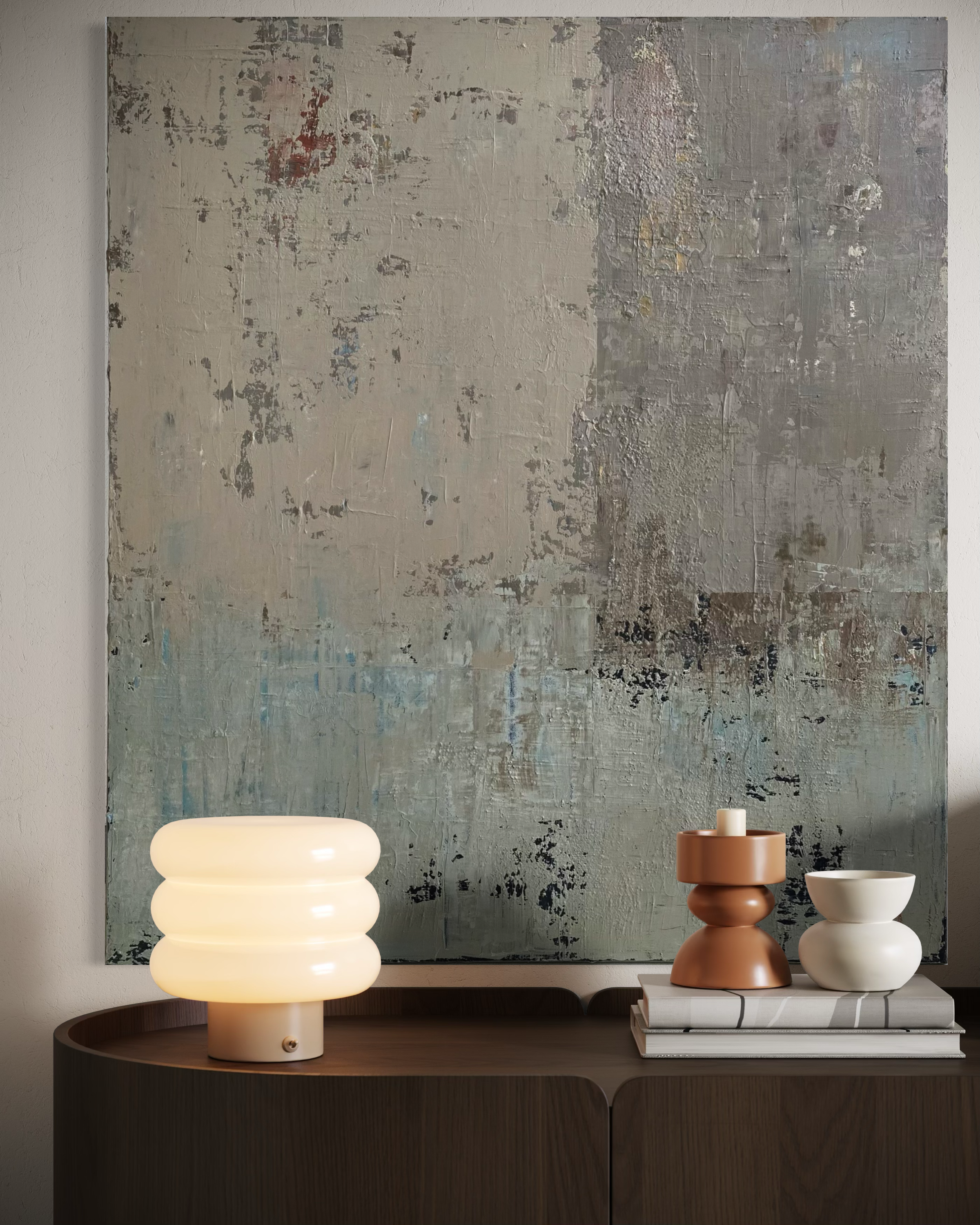 Abstraktus paveikslas - „Winter Ashberry“. 90x80 cm