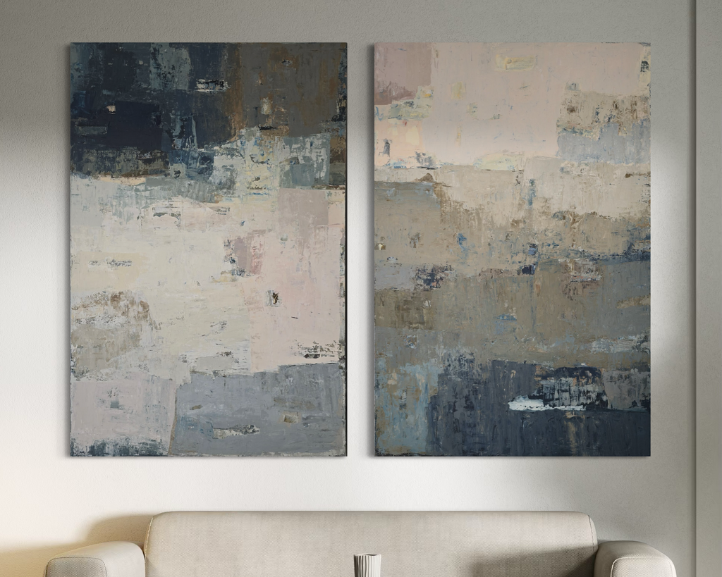 Abstract painting - A Sea Harbor. 150x100cm