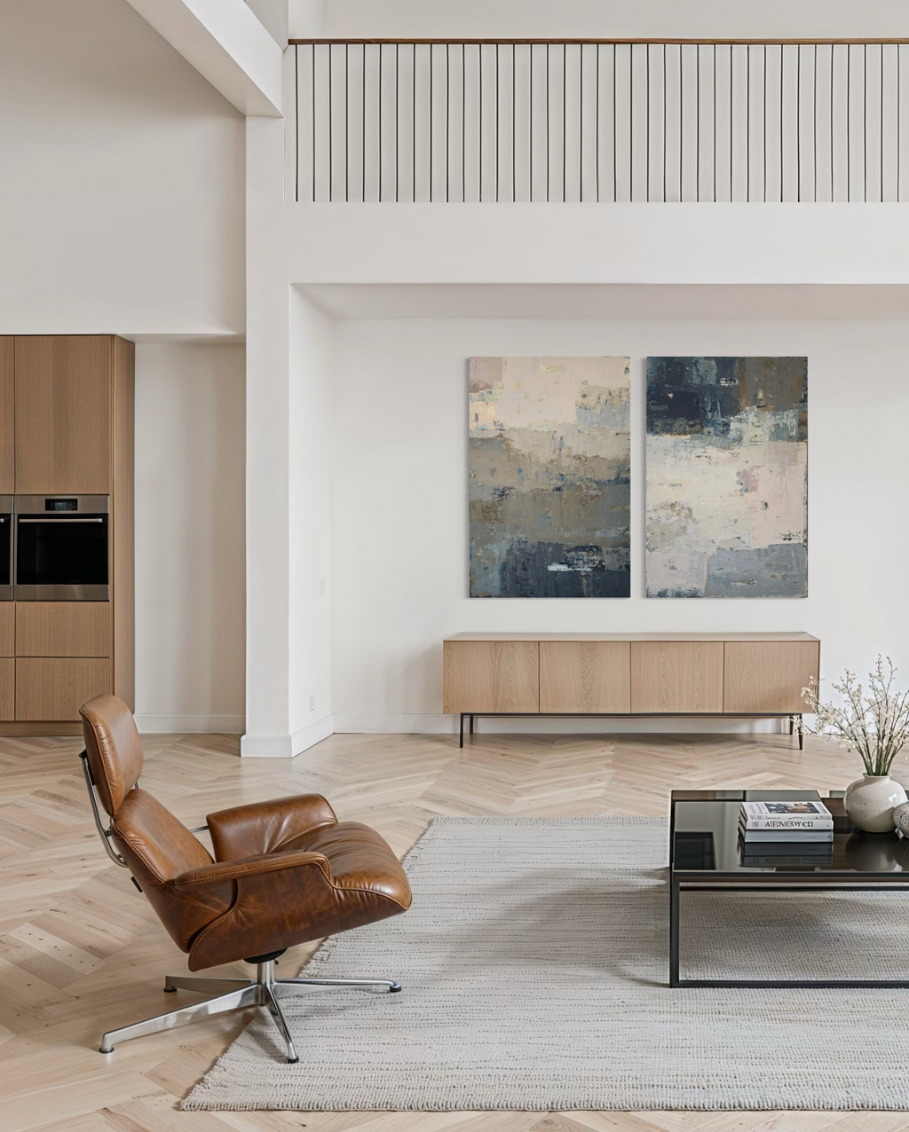 Abstract painting - A Sea Harbor. 150x100cm