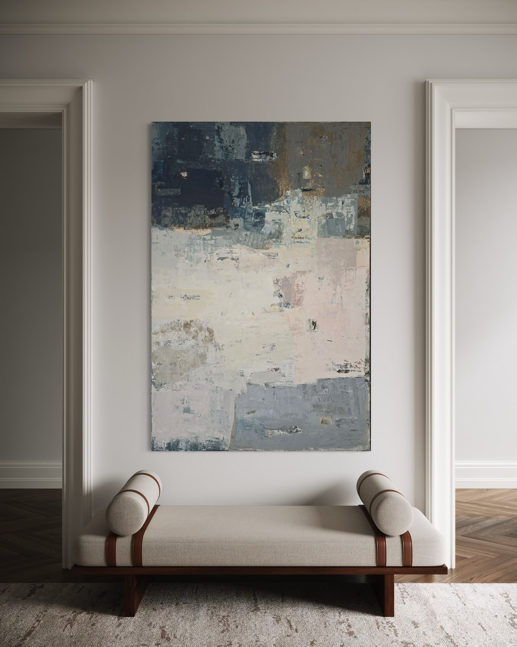 Abstract painting - A Sea Harbor. 150x100cm