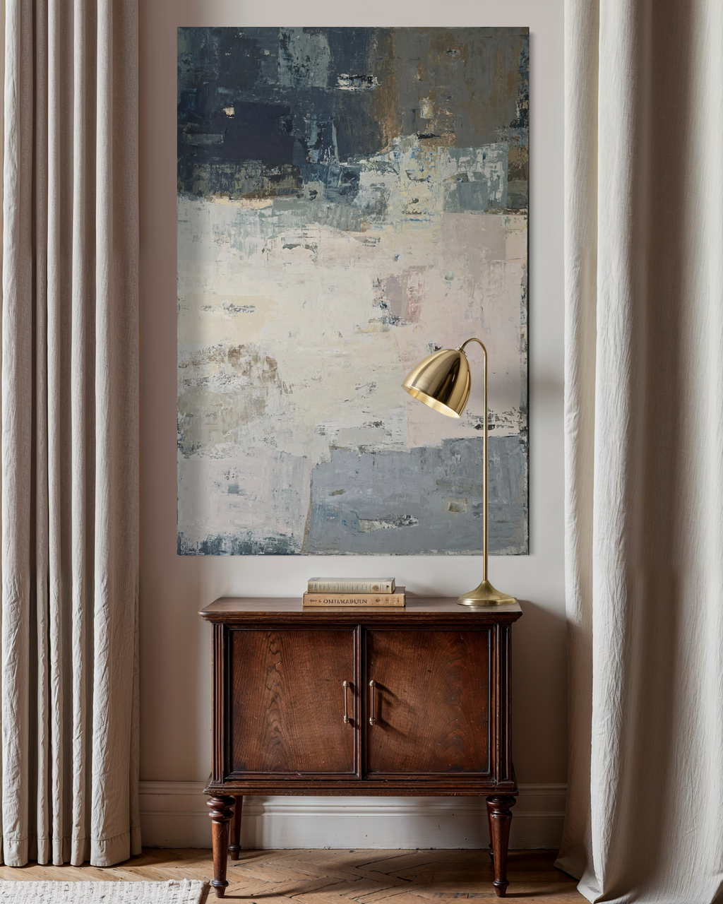 Abstract painting - A Sea Harbor. 150x100cm