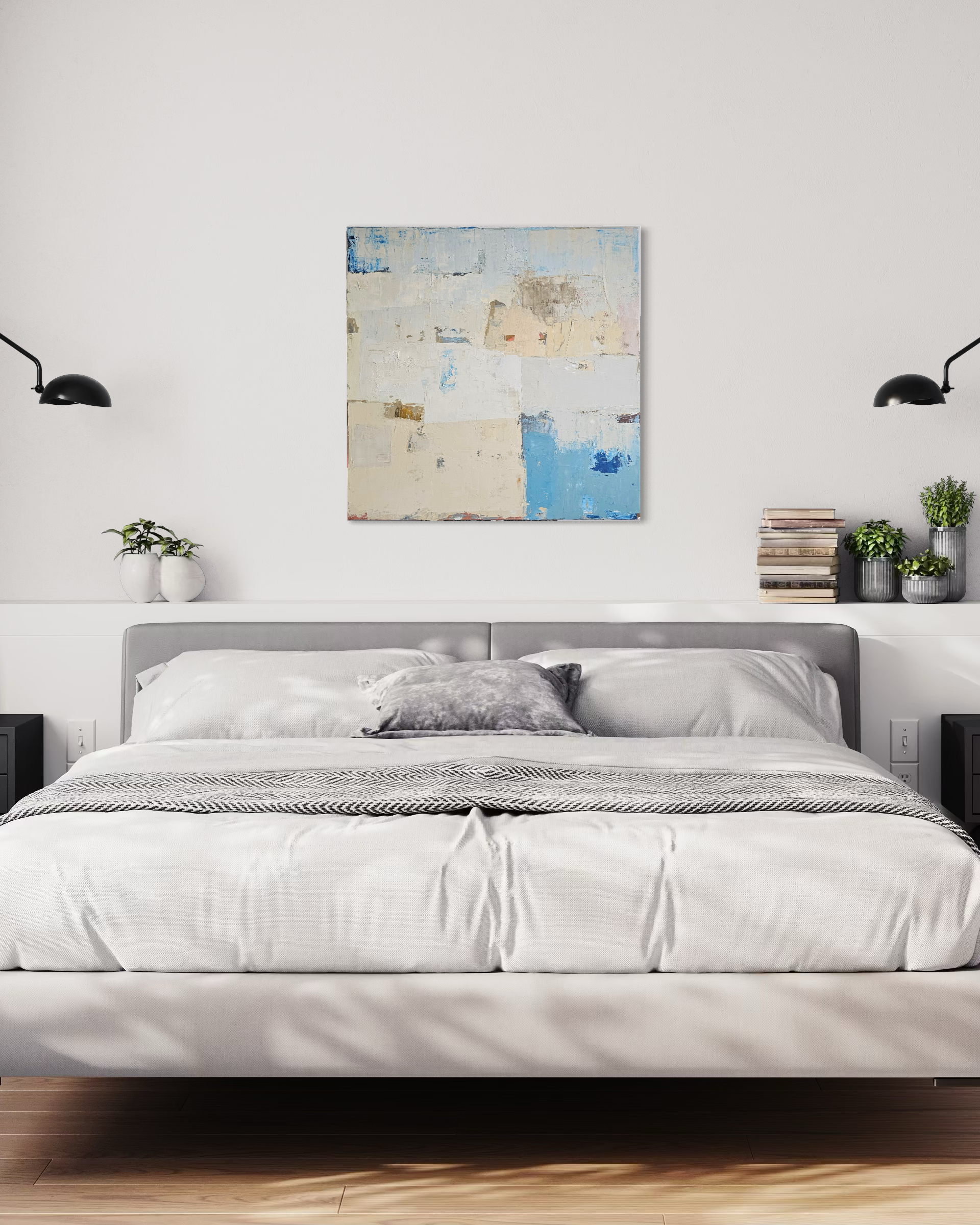 Abstract painting - Flashback of Last Summer. 80x80 cm