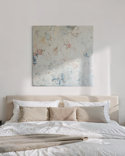 Abstract painting - Blossoms. 110x110 cm