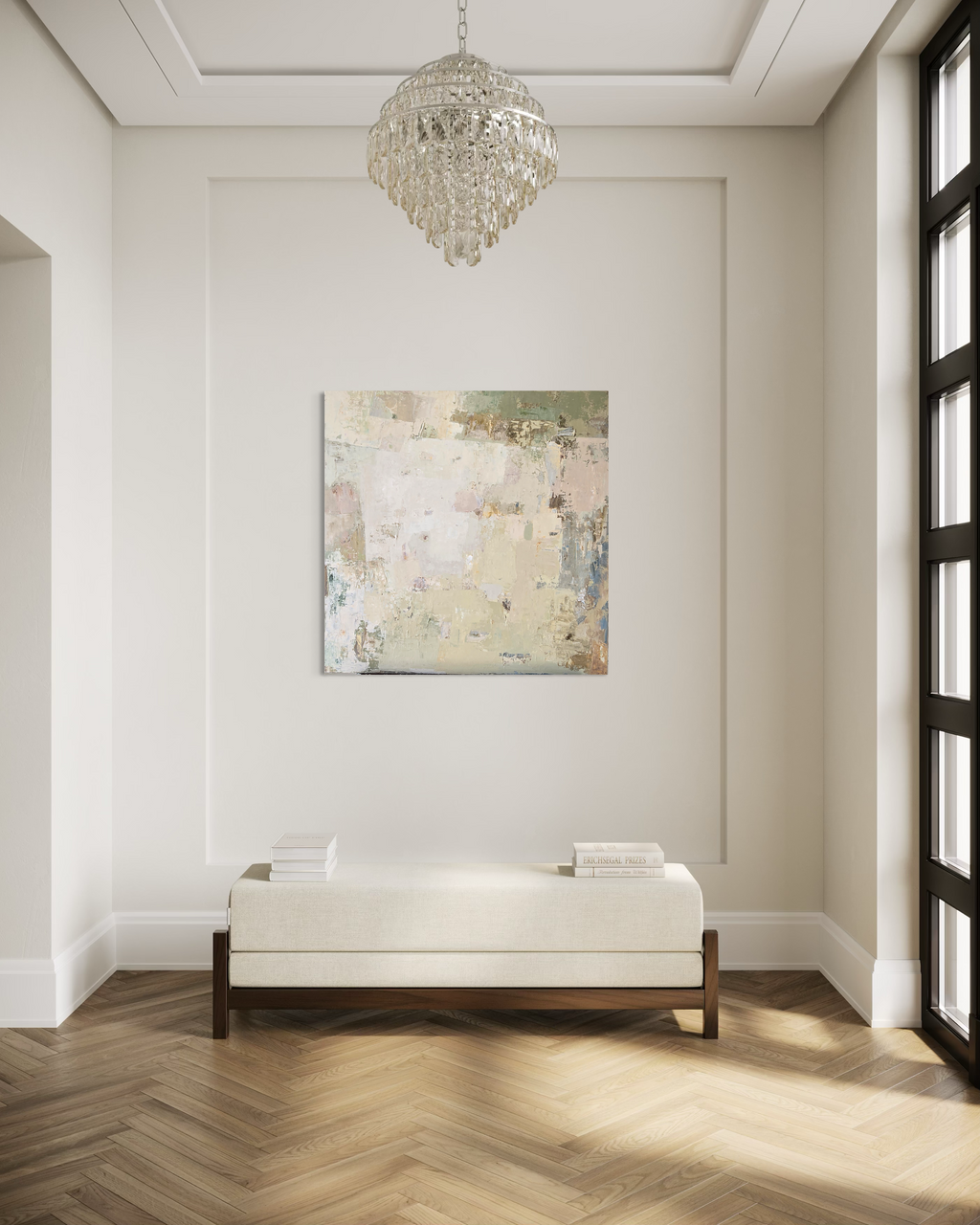 Abstract painting - Spring series No 2. 100x100 cm