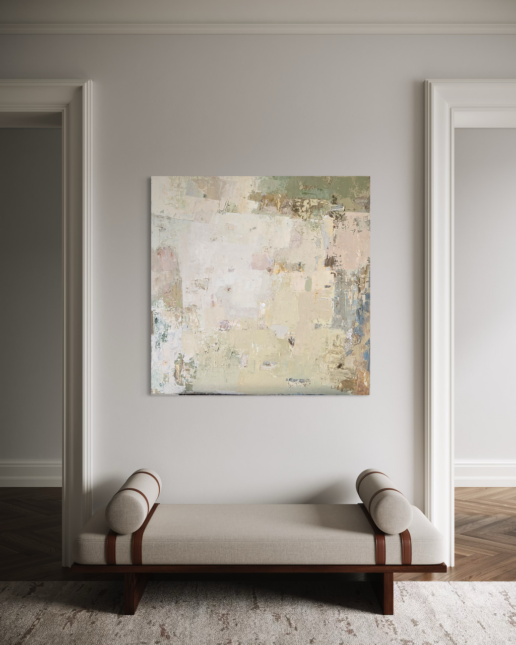 Abstract painting - Spring series No 2. 100x100 cm