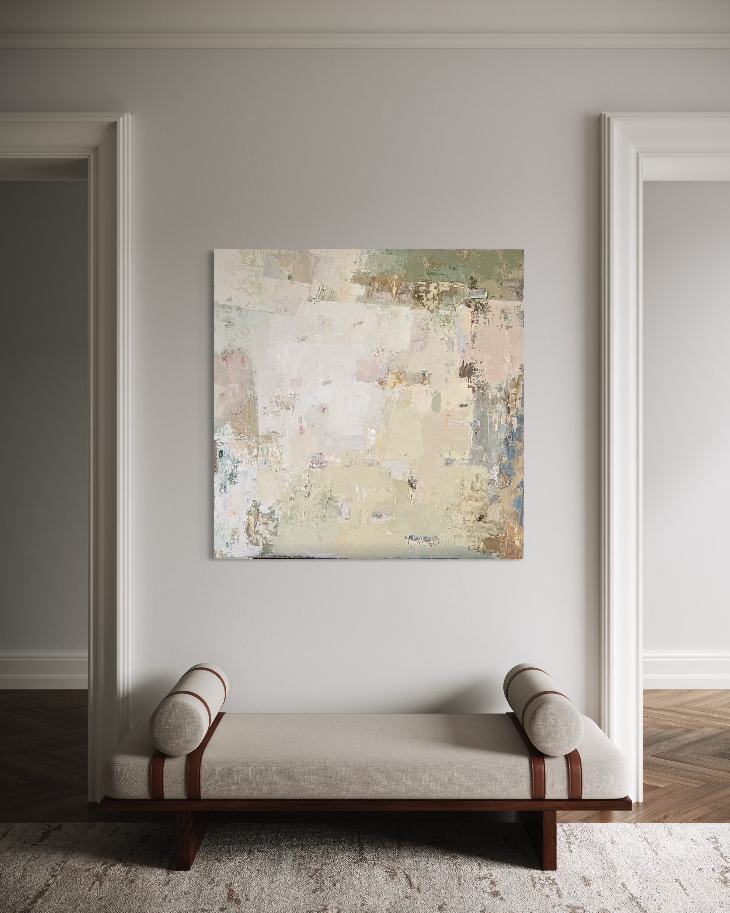 Abstract painting - Spring series No 2. 100x100 cm