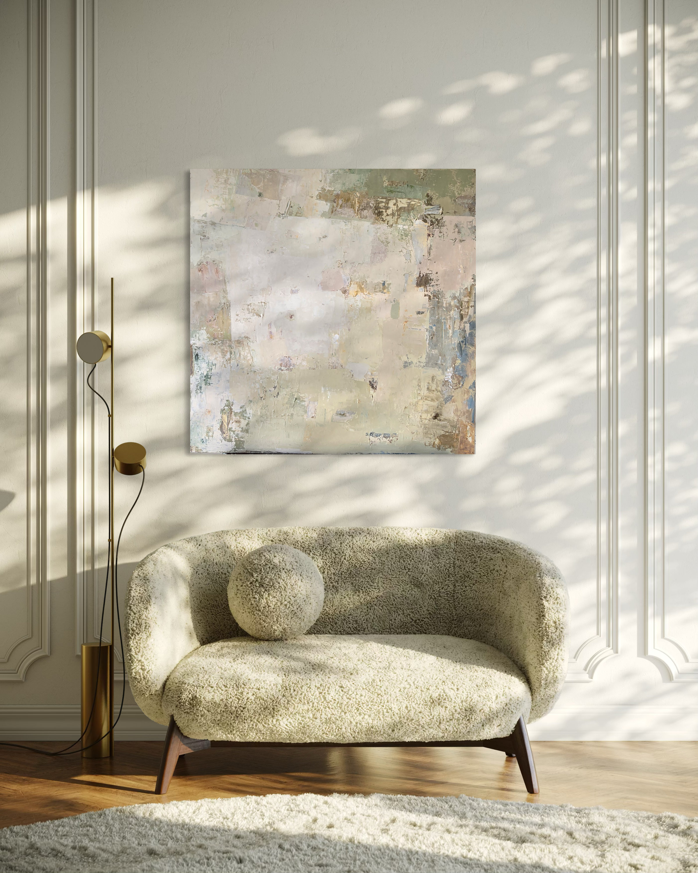 Abstract painting - Spring series No 2. 100x100 cm