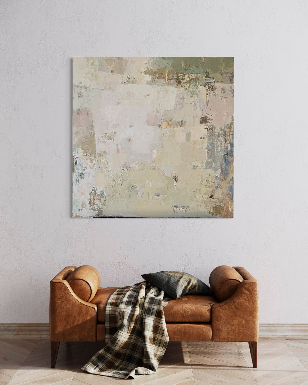 Abstract painting - Spring series No 2. 100x100 cm