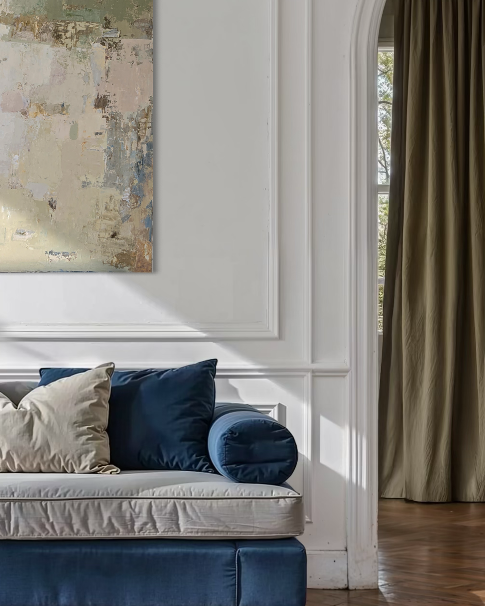 Abstract painting - Spring series No 2. 100x100 cm