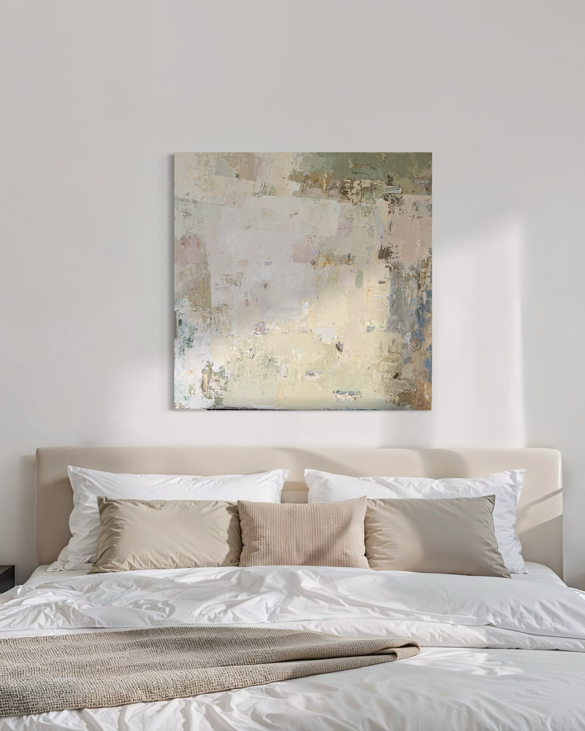 Abstract painting - Spring series No 2. 100x100 cm