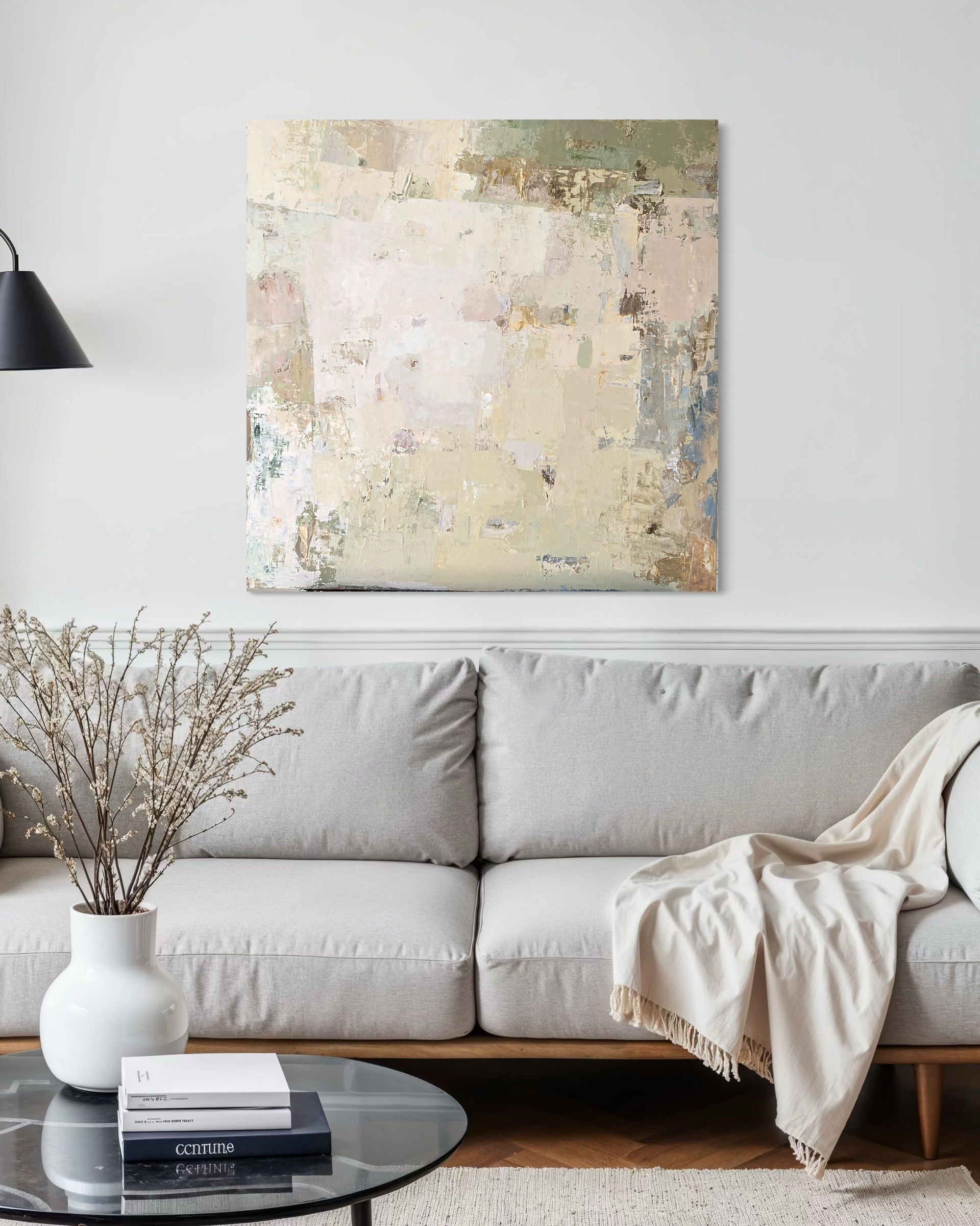 Abstract painting - Spring series No 2. 100x100 cm