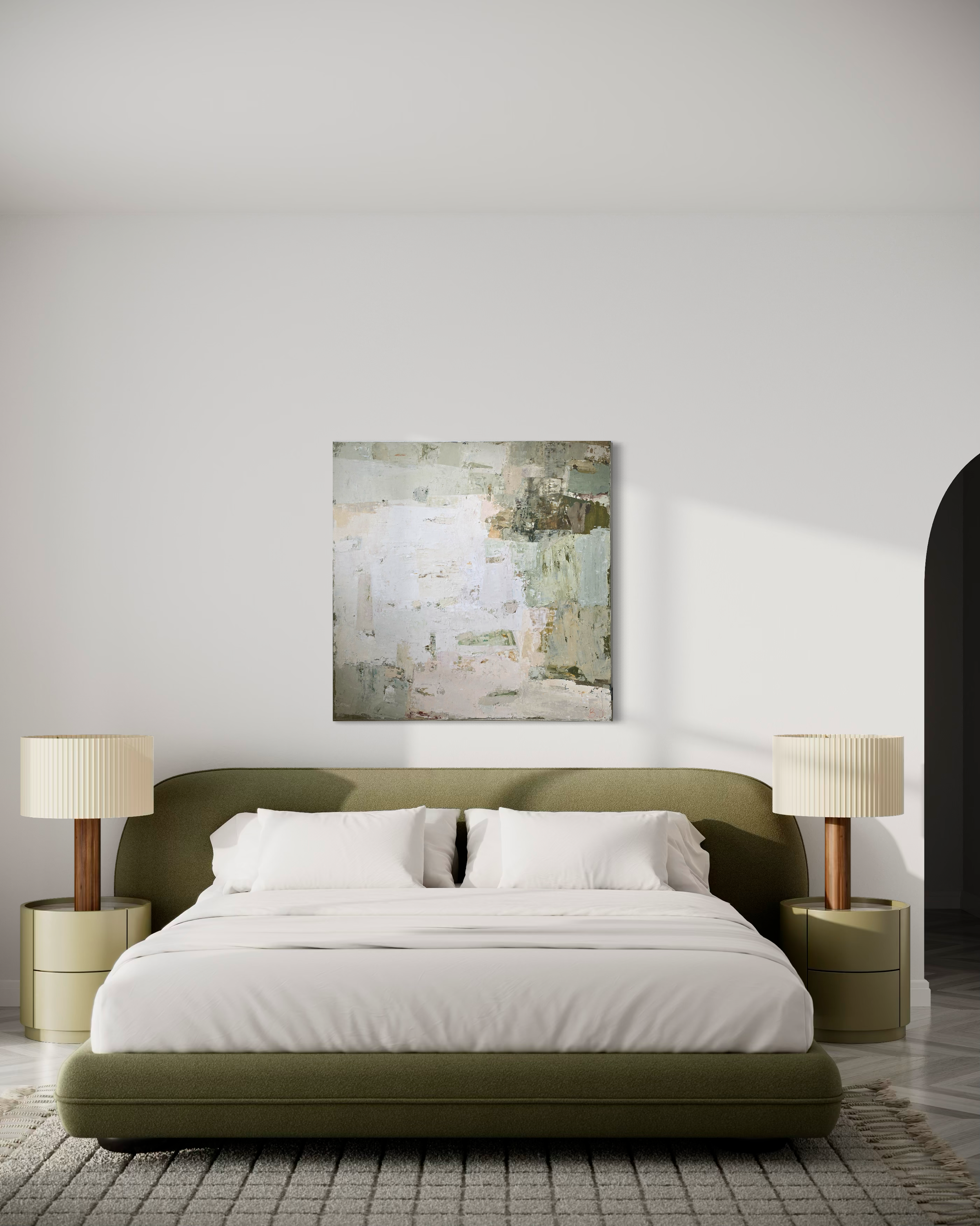 Abstract painting - Spring series No 3. 100x100 cm