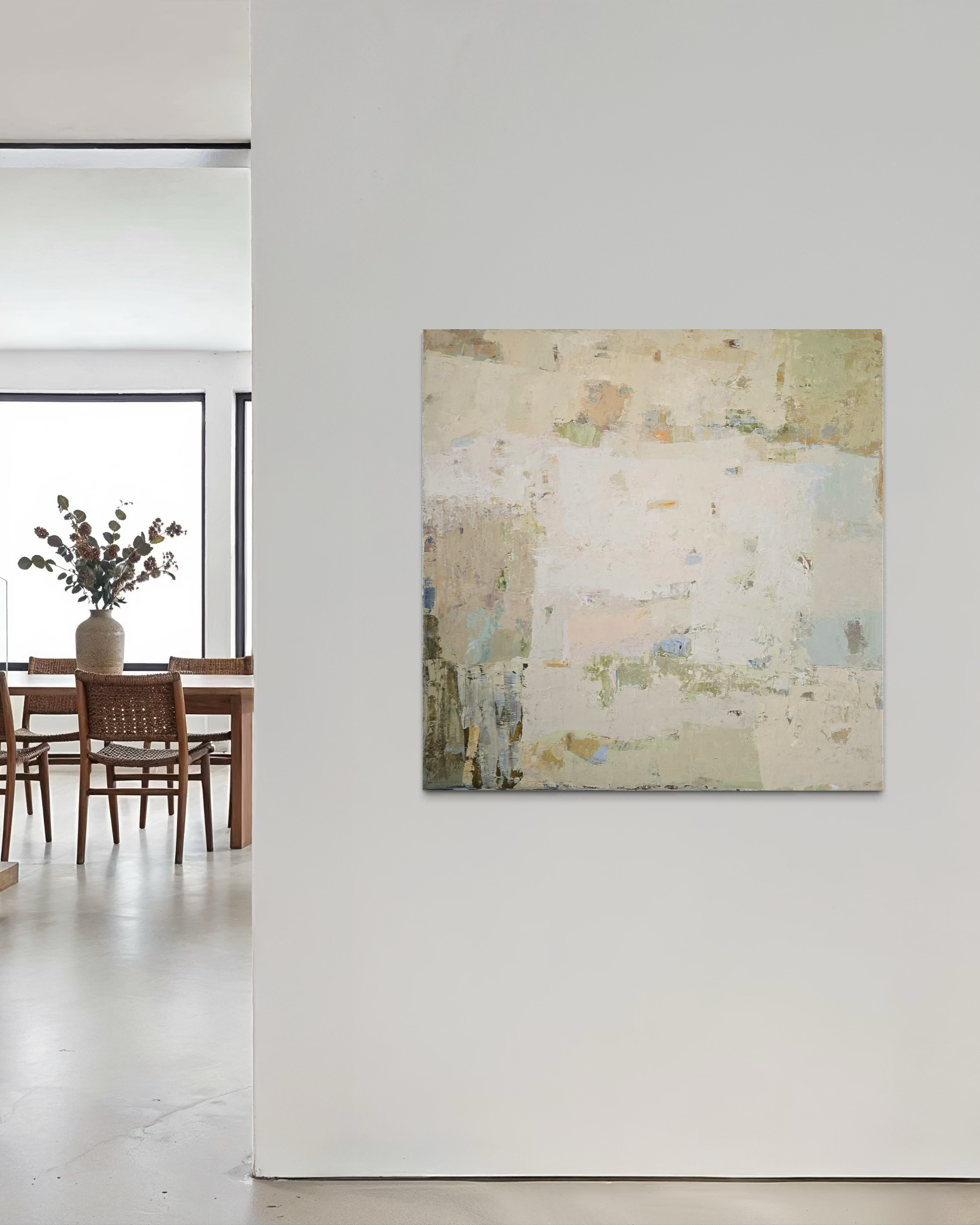 Abstract painting - Spring series No 4. 100x100 cm