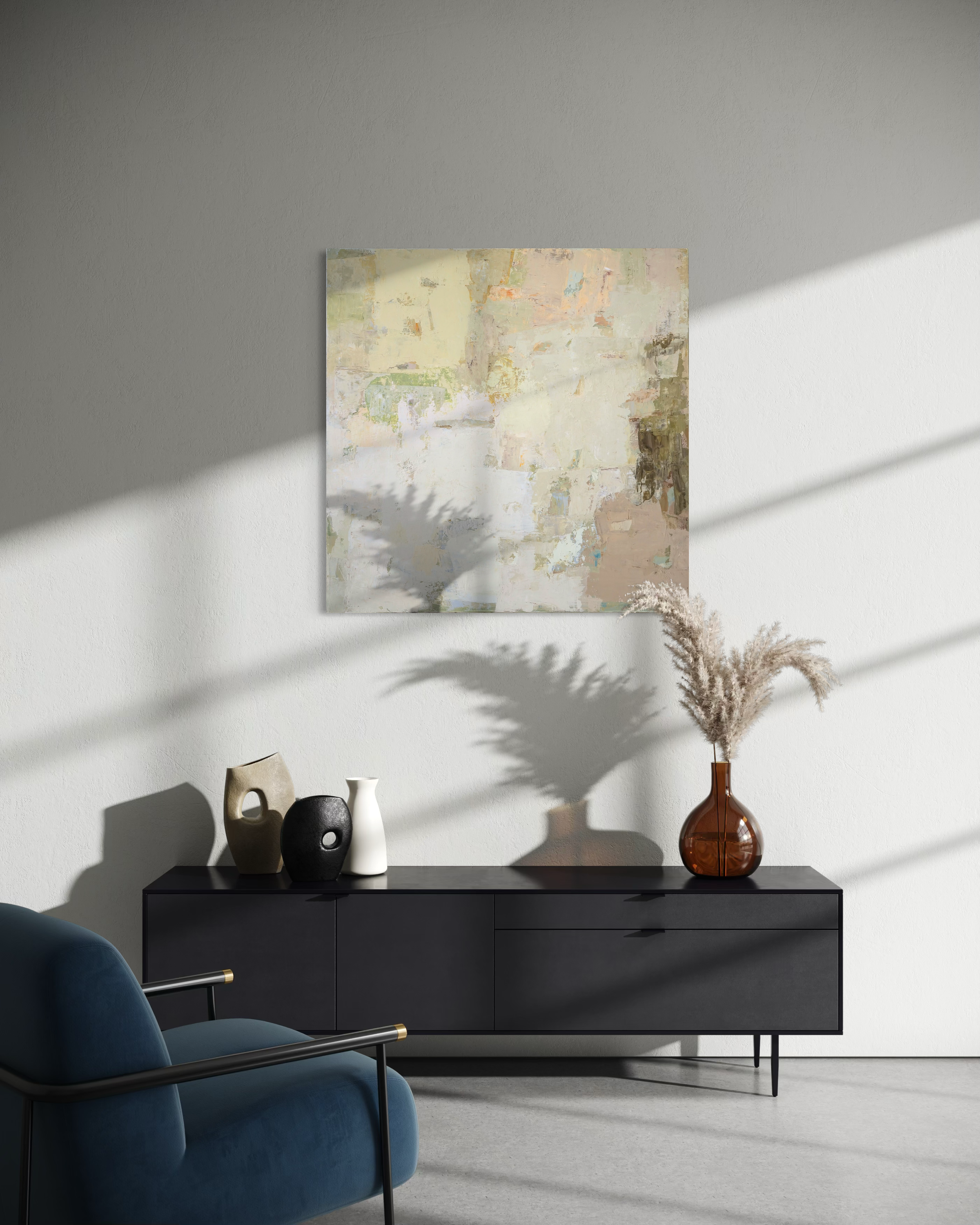 Abstaktus paveikslas - Spring series No 5. 100x100 cm