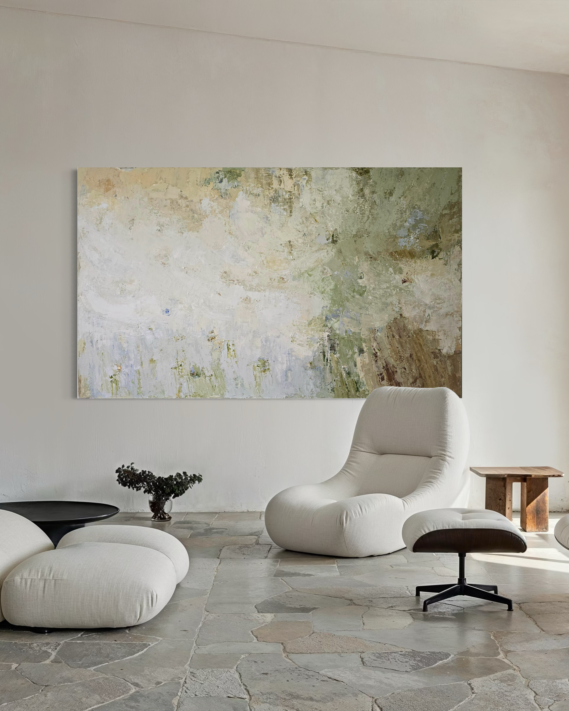 Extra Large Abstract Painting - Above Lithuanian Lakes 250x150 cm