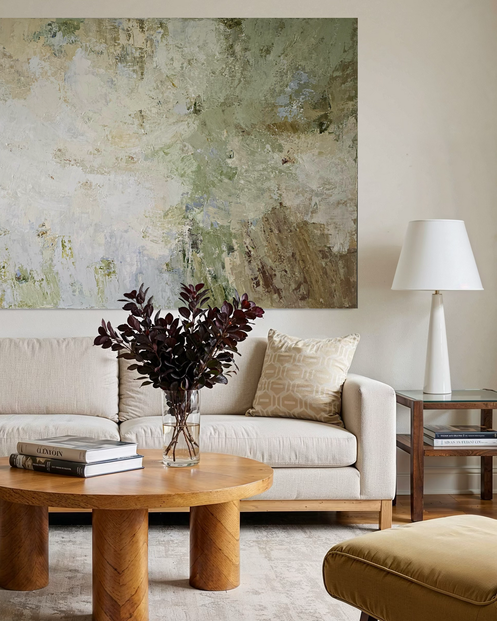 Extra Large Abstract Painting - Above Lithuanian Lakes 250x150 cm