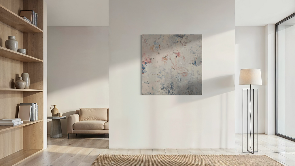 Abstract painting - Blossoms. 110x110 cm