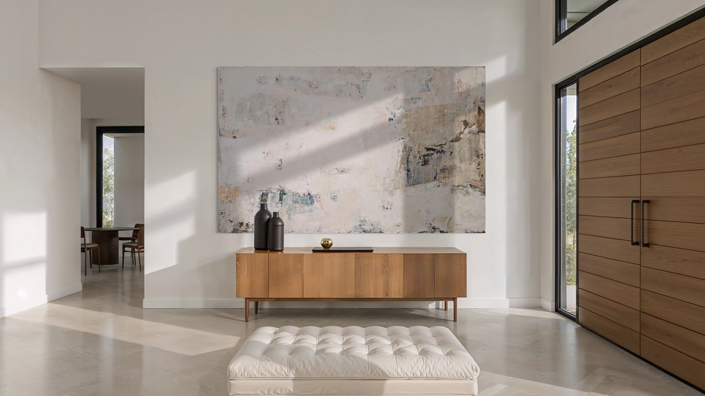 Extra Large Abstract Painting - Gathering Shells on the Shore. 240x150 cm