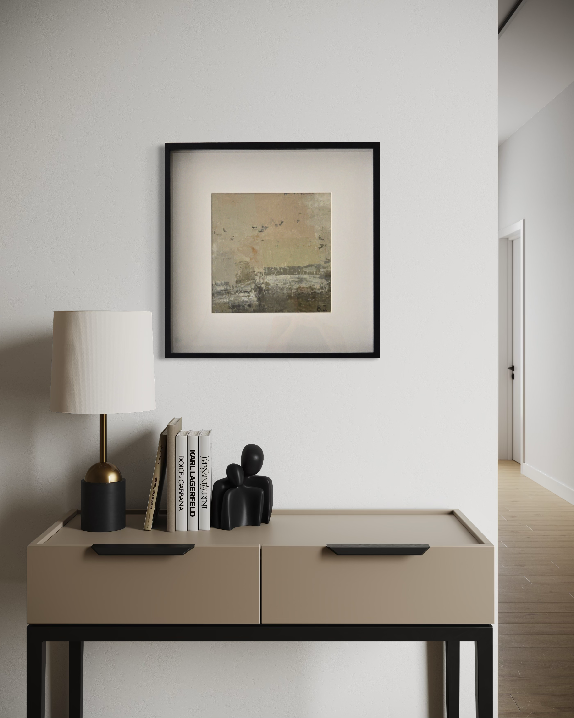 Original painting - Amber Fields. 50x50 cm