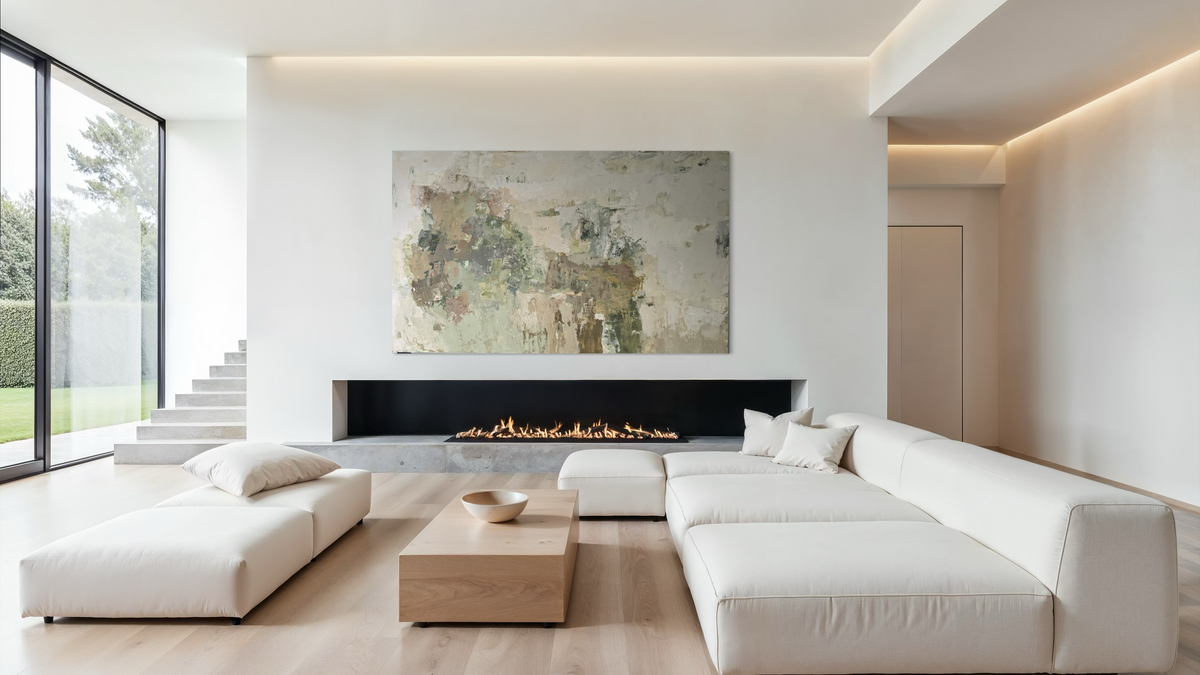 Extra Large Abstract Painting - What I Kept of Autumn. 250x150 cm