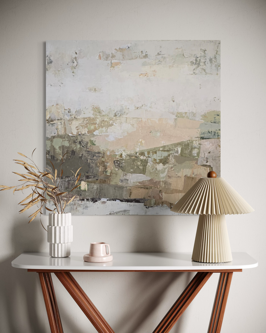 Didelis originalus paveikslas – Autumn Furrows. 90x90 cm