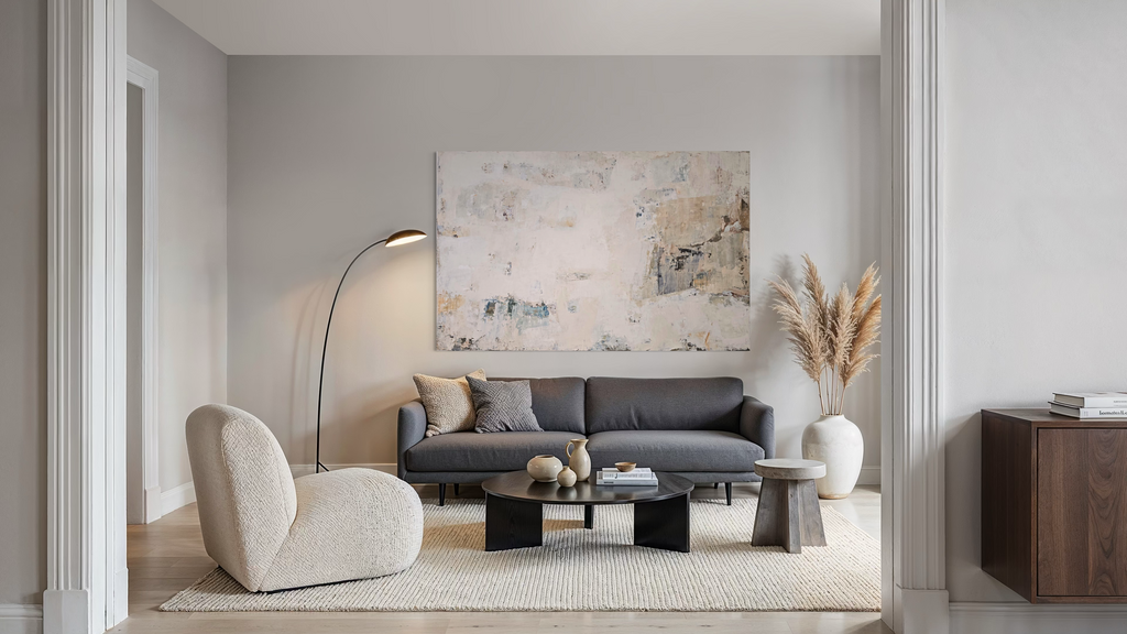 Extra Large Abstract Painting - Gathering Shells on the Shore. 220x140 cm