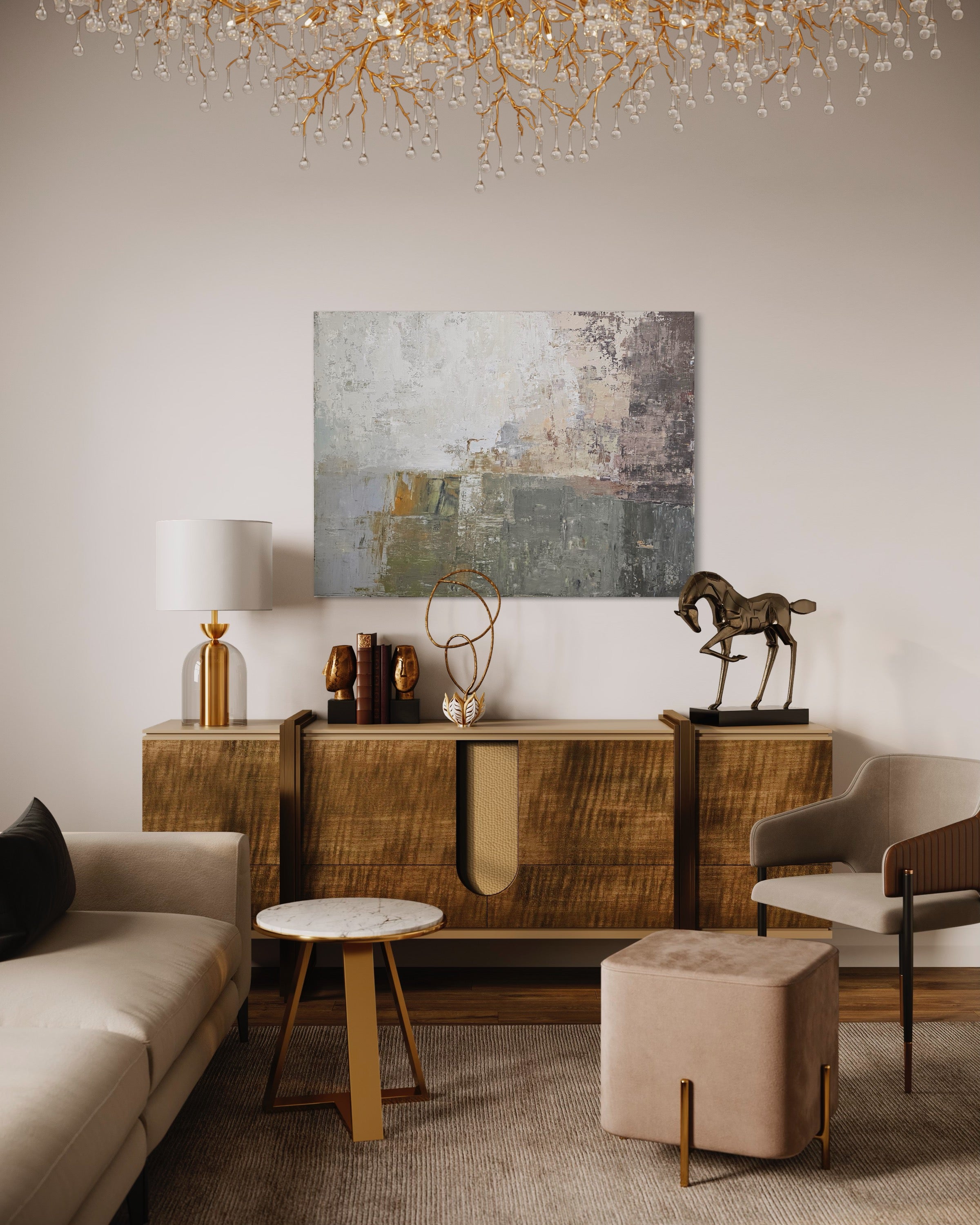 Abstraktus paveikslas - „Parnidžio kopa“. 120x90 cm